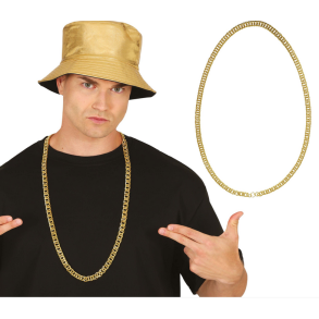 Halsband i guldf�rgad metall