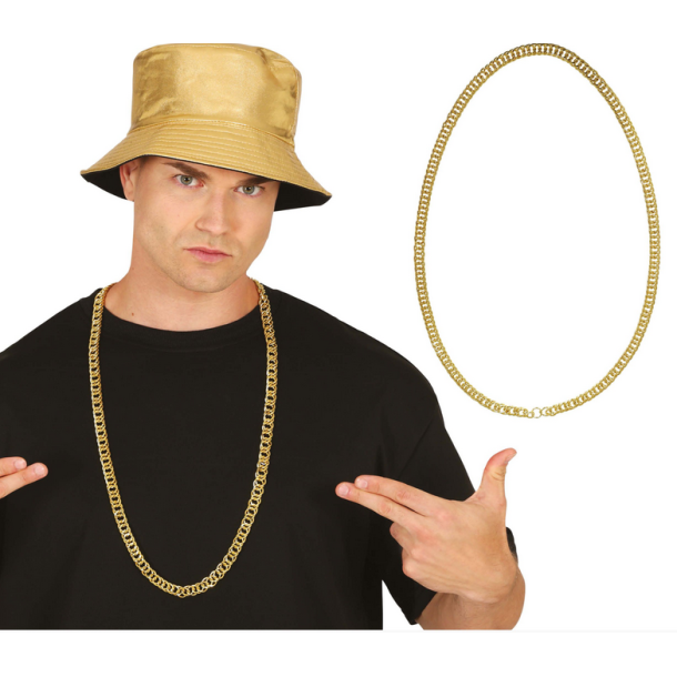 Halsband i guldf�rgad metall