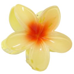 Blomster h�rsclip i Gul-orange