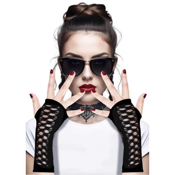 Handsker sorte - gothic