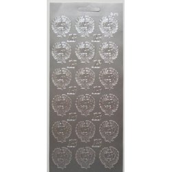 Stickers med 18 tal i kranse