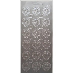 Stickers med 18 tal i kranse