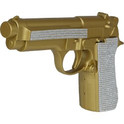 Pistol i guldglitter