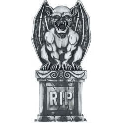 Gravsten med gargoyle