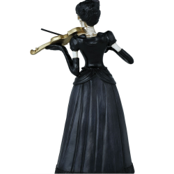 Skelet violinspiller Resin figur