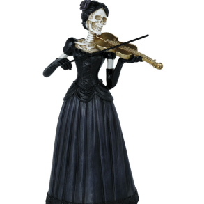 Skelet violinspiller Resin figur