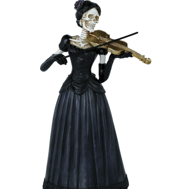Skelettviolinist i harts