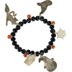 Svart Armband med Halloweenberlocker