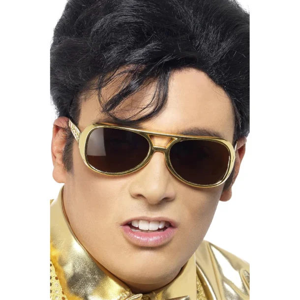 Elvis solbrille i guld