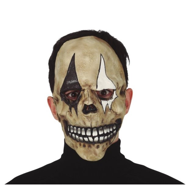 Skelet klovne maske