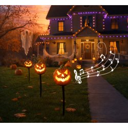  3 Halloweenpumpor - Ljus &amp; Ljud