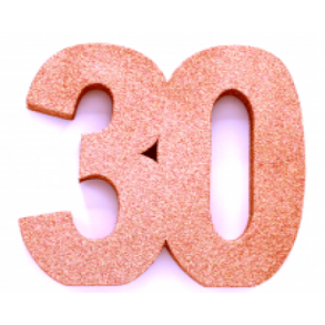 30 Tal stor figur i rosegold