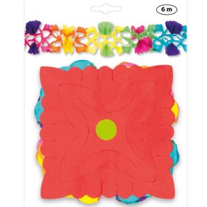 Vvguirlande 14x14, 6 mtr. multifarvet