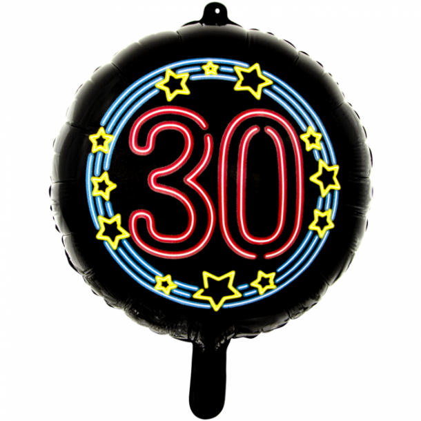 30 r Folieballon SORT