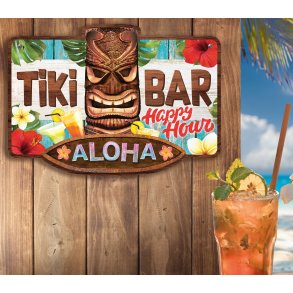 Hawaii TIKI BAR skilt 