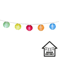 Lanterne lyssnor flerfarvet - 185 cm