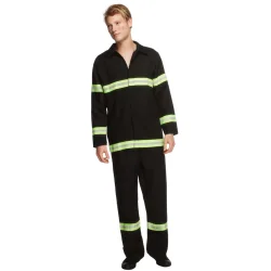 Brandmand kostume - Sort