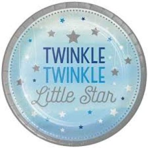 Twinkle little star Paptallerkener