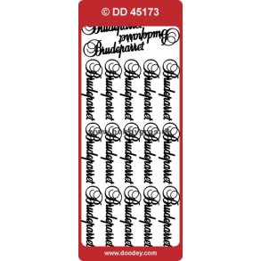 Stickers med tekst: Brudeparret, slv