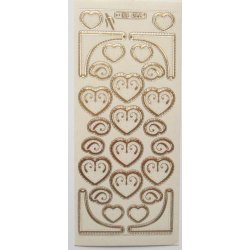 Klare glitterstickers med hjerter og hjrner