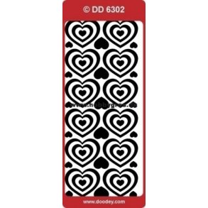 Hjertestickers 12x5 strrelser