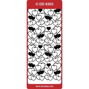 Stickers med ass. dobbelthjerter