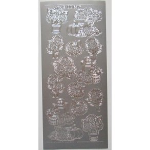 Stickers med blomsterbuketter