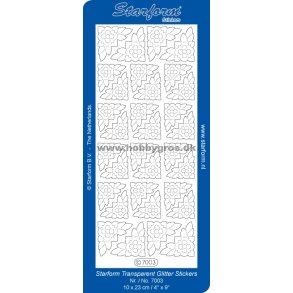 Glitterstickers med Blomsterhjrner