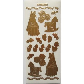 Klbeark med ass. babyting, guld