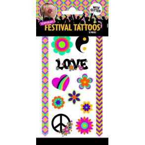 Hippie Festival Tatoveringer GLITTER