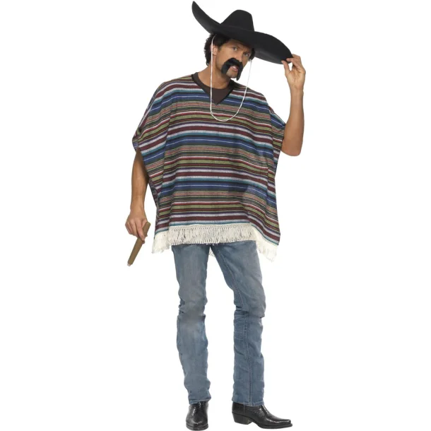 Mexikansk Poncho Autentisk