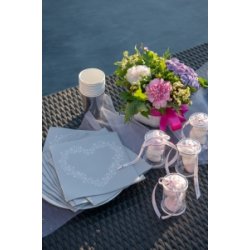 Airlaid Hjrta servetter i silver