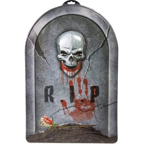 Gravsten 38x58 R.I.P. 3d i plast