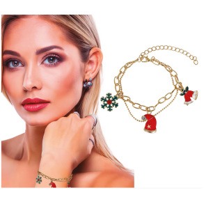 Julearmbnd med Charms - Nissehue