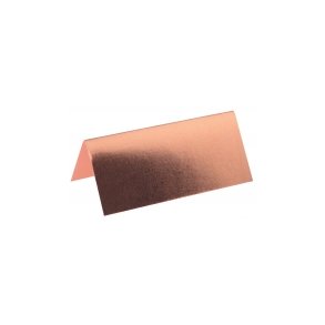 Bordkort Ensfarvet metallic Rosegold