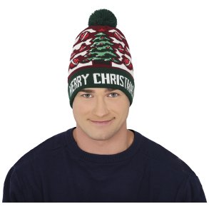 Strikket tophue - Christmas tree