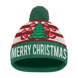 Strikket tophue - Christmas tree