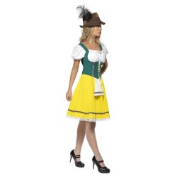 Oktoberfest Kjole i gul-grn