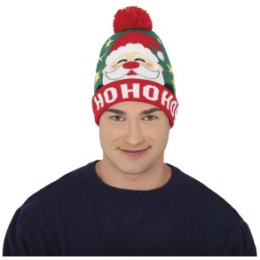 Strikket tophue - Santa