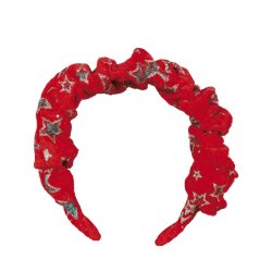 Hrband med rt jultyg