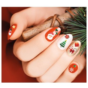 Jule neglestickers - Santa