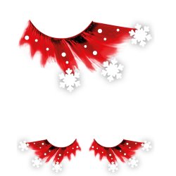 Julgonfransar i rtt med snflingor