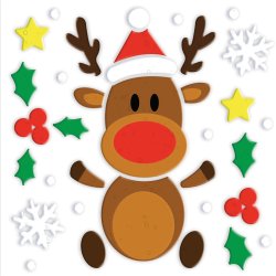 Julfnsterdekoration - Renar