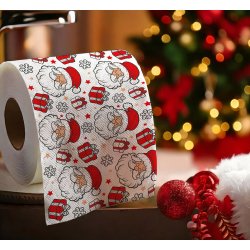 Toalettpappersrulle med julmotiv - Tomten