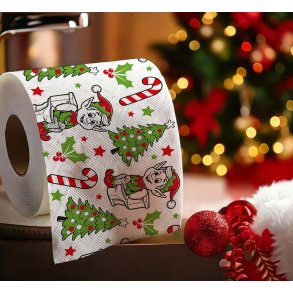 Toalettpappersrulle med julmotiv - lvor