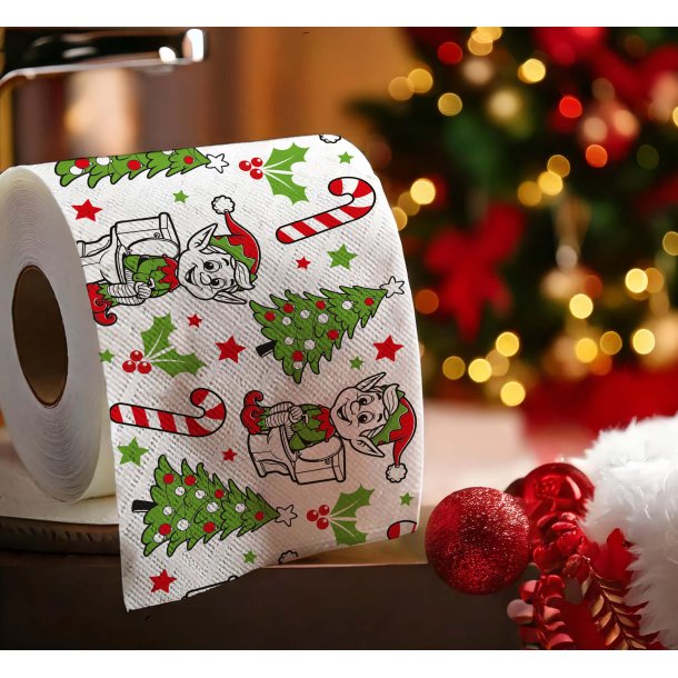 Toalettpappersrulle med julmotiv - lvor