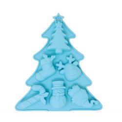 Bakform som julgran i silikon fr 6 kakor