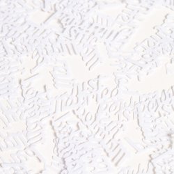 Konfetti "just married" i Hvid