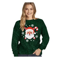 Jultr�ja glittergr�n - Jultomten