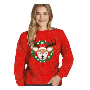 Jultr�ja glitterr�d - Ren